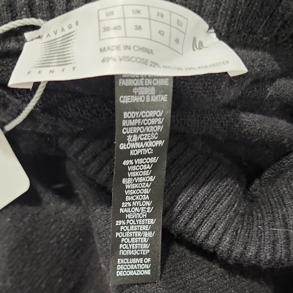 Savage X Fenty Black Joggers with White Accents - Picture 4 of 6